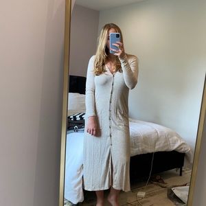 Long ribbed creme cardigan / dress from Lulu’s